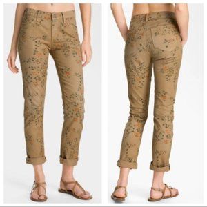 Citizen of Humanity Floral Jeans Sz 27 Women's Tan Mandy Retro Slim